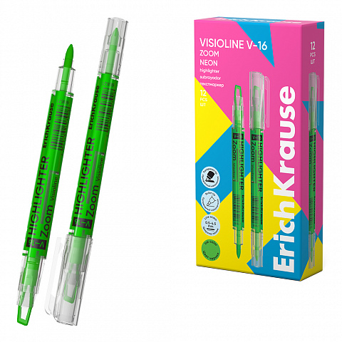 Миниатюра товара Текстмаркер двусторон. Visioline V-16 Zoom Neon EK. 2