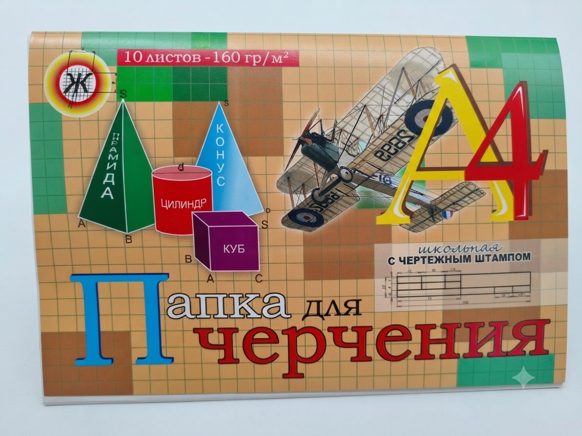 Папка для черчения с рамкой 10л Местный