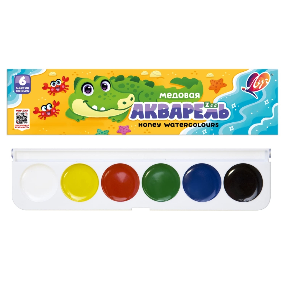 Краска 6цв картон Зоо/Zoo