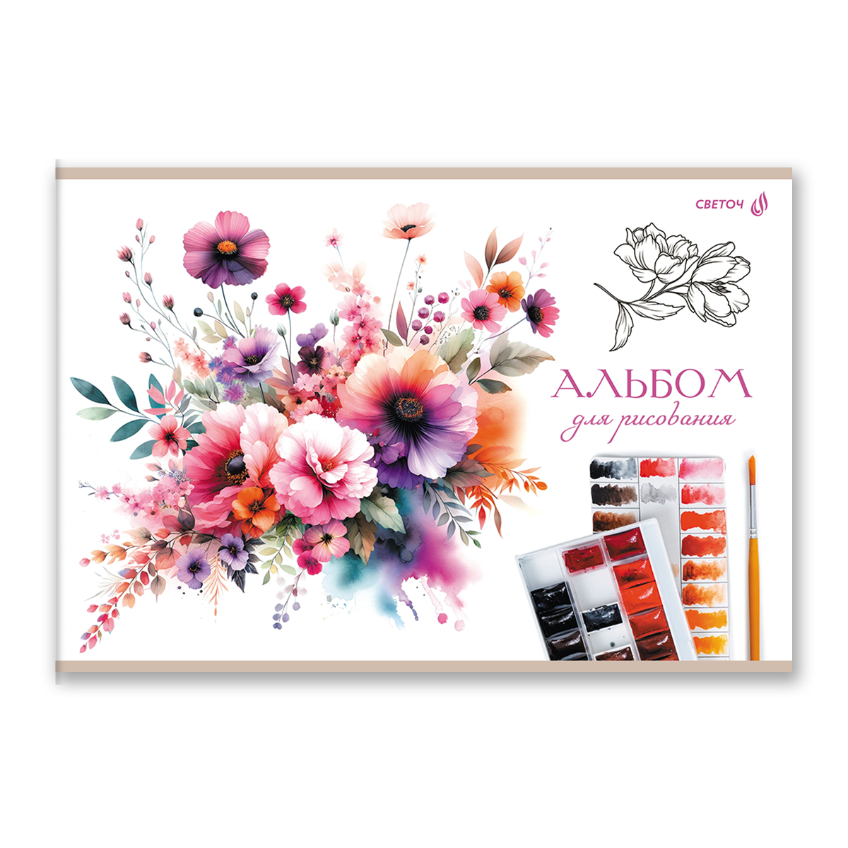 Миниатюра товара Альбом 40л Микс Цветные зарисовки. 4