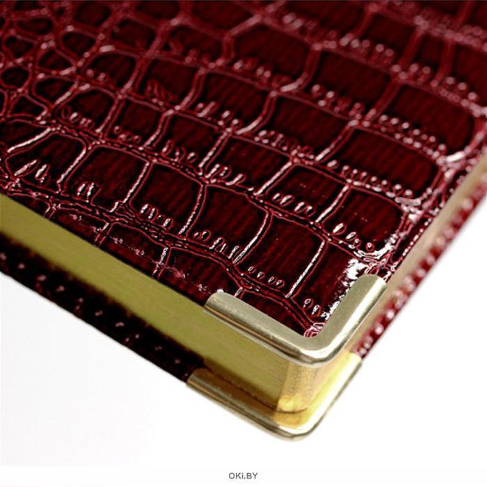 Миниатюра товара Ежедневник А5 152л Grand croco черны/бордо. 5