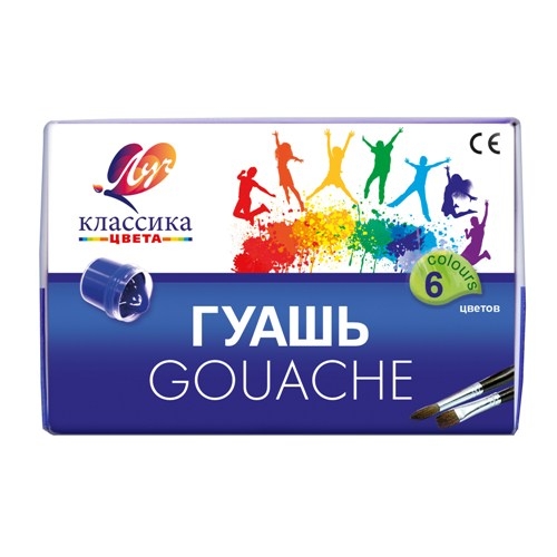 Гуашь 6цв Луч классика баноч 1/24шт