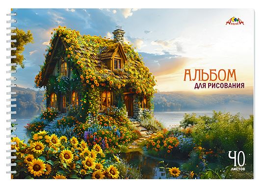 Альбом 40л гребень. Сказочный домик.