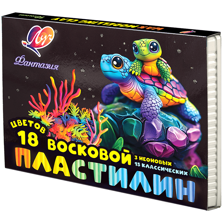 Миниатюра товара Пластилин Фантазия 18цв восковой Луч 3