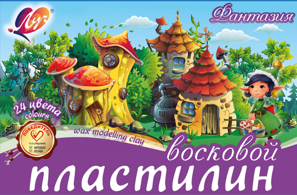 Миниатюра товара Пластилин Фантазия 24цв Луч 25С1525-08 6