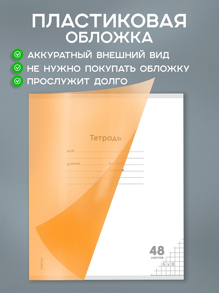 Миниатюра товара Тетрадь 48л пластик. обл. Неон. Проф. 6