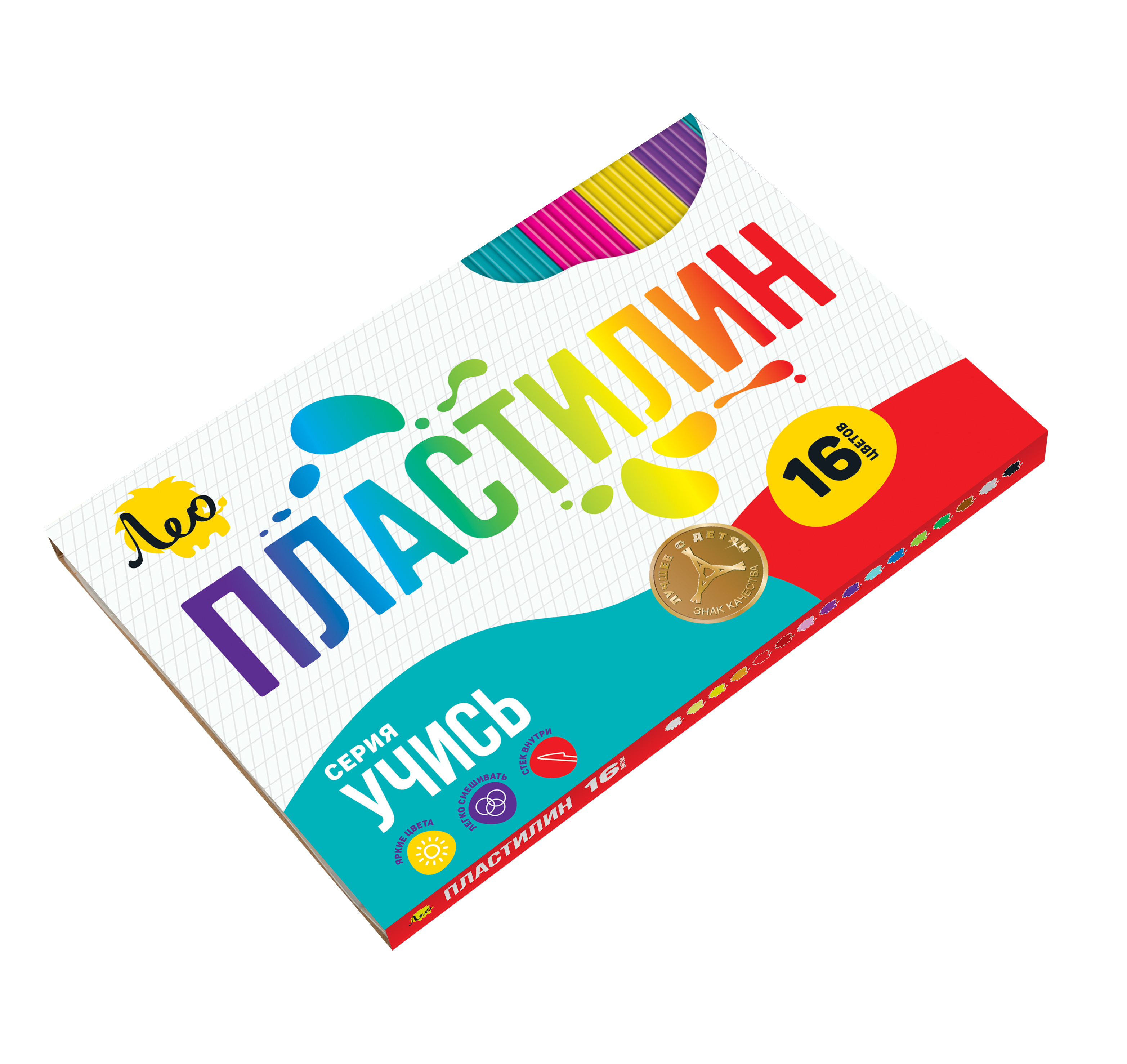 Пластилин 16цв Лео Учись LNMC-0116