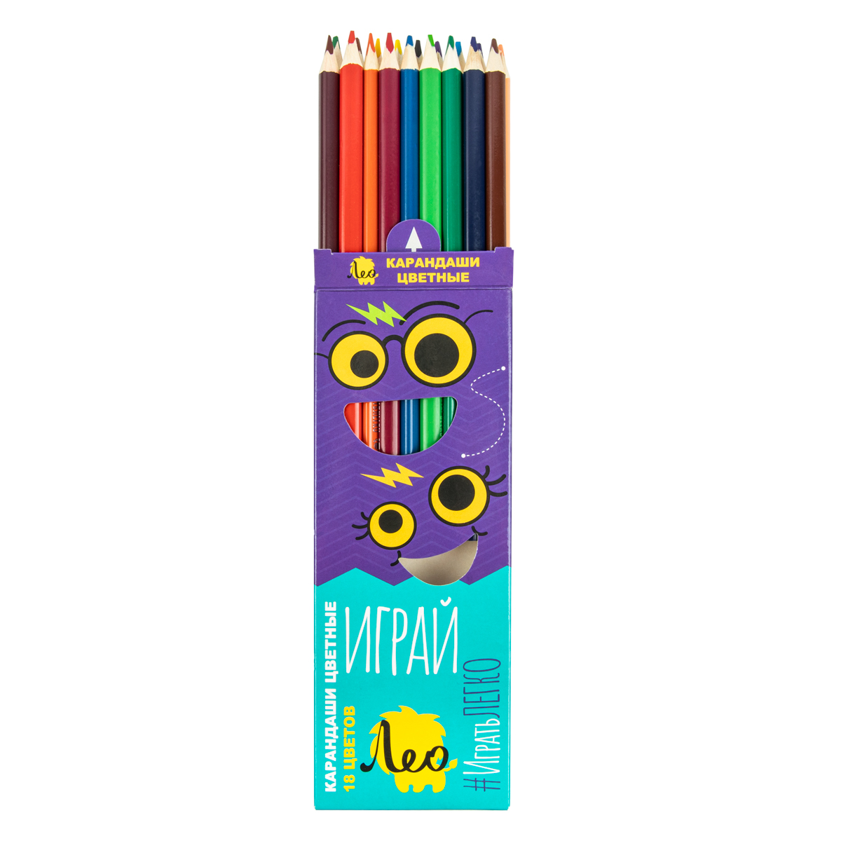 Цв.кар Лео играй 18цв 3-х гран LGCP-18
